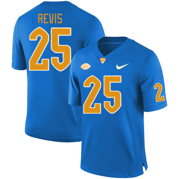 Pitt Panthers #25 Darrelle Revis College Football Jerseys Stitched Sale-Royal